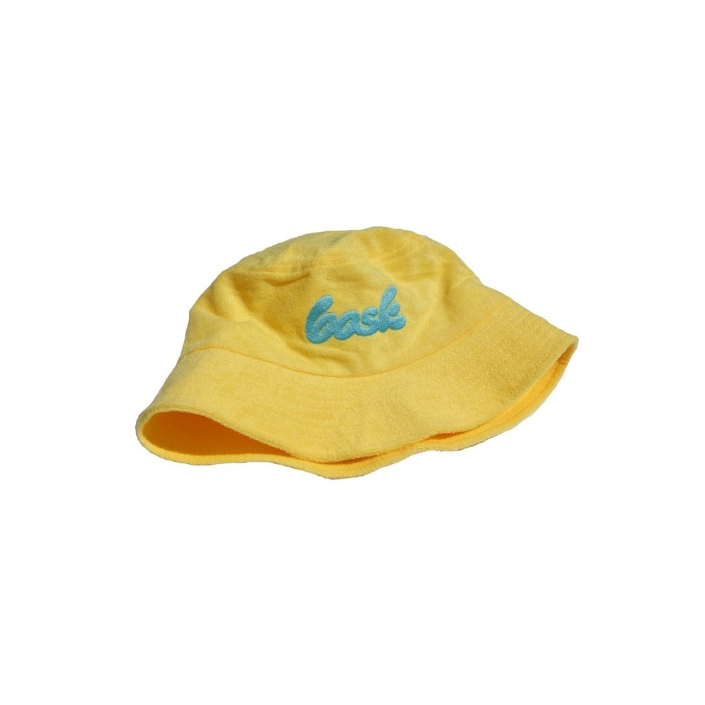 Bask Yellow Terry Cloth Bucket‎ Hat Blue Embroidered Logo BASKAPR25GWP